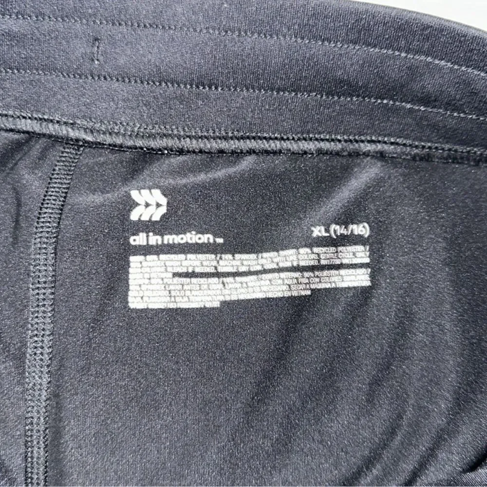 all in motion x Target 14-16 Black Athletic Shorts with built in bike shorts